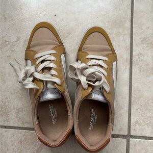 Rockport Women's Tan and White Sneakers